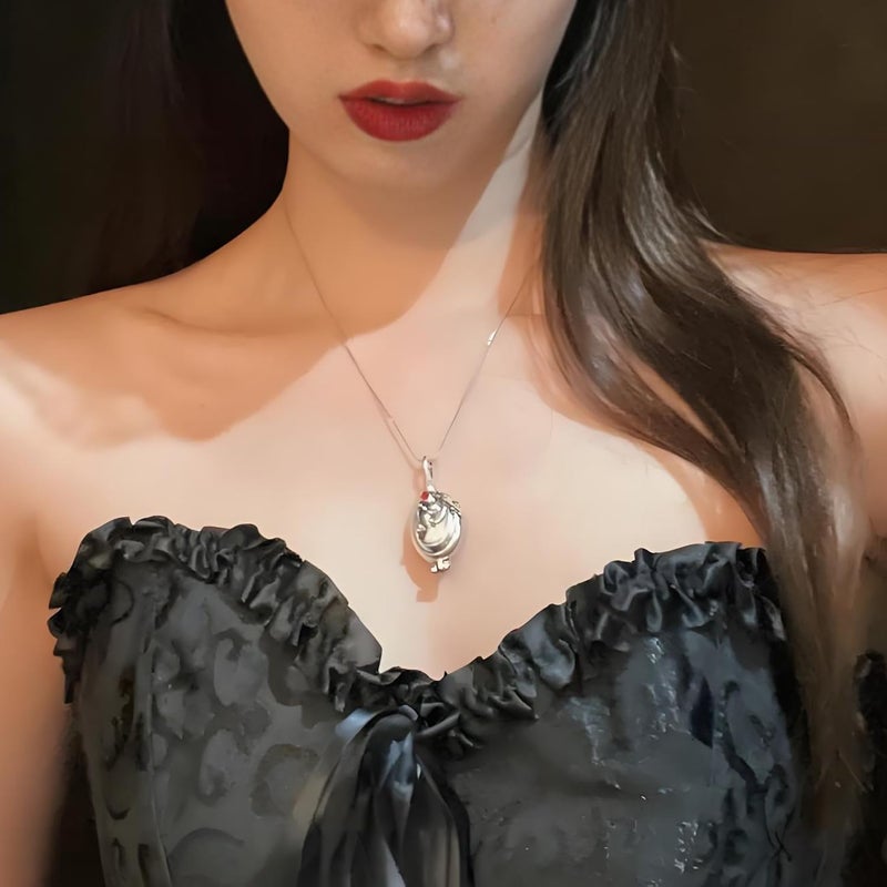 Youu UoYu TFYU 2 Pcs The Vampire D.rs Elena Gilbert Opening Vervain Locket Pendant Necklace and Daywalking Katherine Necklace Pendant Charm Necklace-Royal Blue with Transparent Box - Image 3